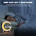 Miniatyrbilde 5 av 7: Multifunksjonell Trådløs Ladingsplate Stativ Høytaler TF RGB Nattlampe 15W Hurtigladingstasjon for iPhone Samsung Xiaomi Huawei - Perfekt