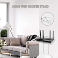 Miniatyrbilde 2 av 5: Veggmontert Akryl WiFi Router Hylle - Hjemmebruk Organizer med Varmespreder - Holder Routeren Kald og Sikker