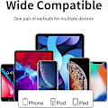 Miniatyrbilde 5 av 5: Kablede hodetelefoner for iPhone, kablede hodetelefoner, ørepropper