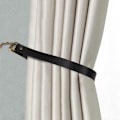 Miniatyrbillede 4 af 7: Gardinholder Rep Læder Tiebacks SORT black