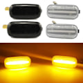Miniatyrbilde 3 av 5: For Audi-A3 S3 8P A4 RS4 S4 B6 B7 A6 8E0949127 LED Dynamiske Sidemarkører Blinklys Sekvensiell Lampeindikator 2stk Svart 0.07