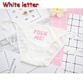 Miniatyrbilde 1 av 5: G-String Strings Dametruse Print Truser HVIT BOKSTAV