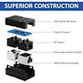 Miniatyrbilde 5 av 5: 15 stk RJ45-kontakt Ethernet-forlengelsesadapter Nettverkskontakt for Cat7/Cat6/Cat5e/Cat5 Ethernet-kabelkontakt Hunn til Hunn