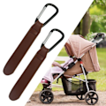 Miniatyrbillede 5 af 5: 2 baby-vogn kroge, roterende tilbehør, premium bærestrop i læder, ur-pung-krog