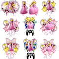Miniatyrbillede 3 af 5: Super Mario Bros Sæt Prinsesse Peach Balloner Kostume Festdekoration Rosa Dekorative Fototilbehør Fødselsdag Baby Shower 5pcs set-G