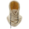 Miniatyrbillede 1 af 5: Sherpa Hood Ski Mask Varmer Oplev Varme På Skiferien Unisex Varmt Ski Hood Halsklæde Polyester Forskellige Farver, Khaki Khaki Khaki