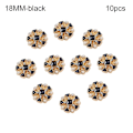 Miniatyrbillede 1 af 10: 10 stk Perleknapper Klædeknapper Skjorteknapper SORT 18MM 10ST 10ST sort black black 18MM10pcs-10pcs
