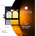 Miniatyrbillede 2 af 5: Udendørs Solcellelamper 2 Tilstande LED Solcellehegnlamper Vandafvisende Dekorative Solcellehavelamper Varmt Hvidt + RGB - 6 Pak...