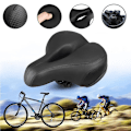 Miniatyrbillede 8 af 8: Cykelsaddel Bred og Stødabsorberende Sort
