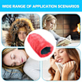 Miniatyrbilde 4 av 5: Luksuriøs Kunstig Kanin Håndvarmer Muff - Elegante Fuzzy Votter for Vinter, Stilig Pluss Muff for Kvinner, Ledd Smertelindring, Rød RED