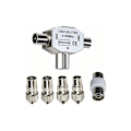 Miniatyrbillede 1 af 5: T-formet antenne splitter - 2-vejs antenne splitter - 2 DVB-T/BK stik