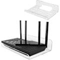 Miniatyrbilde 4 av 5: Veggmontert Akryl WiFi Router Hylle - Hjemmebruk Organizer med Varmespreder - Holder Routeren Kald og Sikker