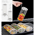 Miniatyrbillede 2 af 5: 2-pak Grillkurv i rustfrit stål, 2 kroge og 2 gafler. Rullegrill [CH]