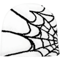 Miniatyrbillede 1 af 5: Spider Web Cap Beanie Uldblendt Hætte Y2k Street Cap Vinter Varmt Hætte Mode Hip Hop Skull Cap Til Mænd Kvinder Hvid White