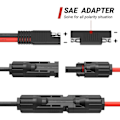 Miniatyrbillede 2 af 5: MC4 til SAE Adapter til Solpaneler, 10 AWG RV Stikkabel, 50 cm Længde