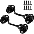 2x Tuulenpitävät koukut/Tuulenpitävät koukut - 7,5 cm - Tuulenpitävät koukut/Ovenkoukut/Ikkunakoukut/Ovenpysäyttimet - Ruostumaton teräs