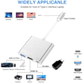 Miniatyrbild 3 av 5: USB C-HDMI Adapter 4K HUB Type C Adapter