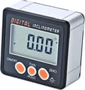 Digital vinkelmåler til præcis vinkelmåling – et LCD-inklinometer med magnetisk base – sort og hvid.