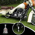Miniatyrbilde 4 av 5: Retro Punk Stil Guardian Bell Motorsykkelklokker Menn Kors Lykke Klokke Engel Vinge Ridder Klokke Metallanheng Motorsykkel Tilbehør AV C