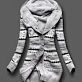 Miniatyrbillede 1 af 5: Hættetrøje Cardigans til Kvinder, Tyk Fleece, Varm, Ensfarvet, Løs Strikket, Lange Ærmer, Størrelse L