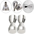 Miniatyrbillede 4 af 5: 2-pak Brusekabinedør Håndtag Sølv Aluminium Legering Brusekabinedør Knop til Brusekabinedøre, Glasdøre, Balkondøre, Soveværelsesdør