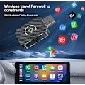 Miniatyrbillede 3 af 3: 2-i-1 Trådløs CarPlay Adapter Android Auto Trådløs Adapter Smart Mini Boks USB Dongle Plug and Play WiFi Hurtig Forbindelse silver