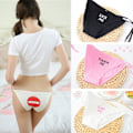 Miniatyrbillede 4 af 5: G-String Strings Kvinders Trusse Print Trusse HVID BOGSTAV