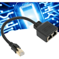 Miniatyrbillede 5 af 5: RJ45 Ethernet Splitter Kabel, Han til 2 Hun Adapter, Professionel Switch til Hjem Ethernet Stikkontakt
