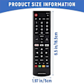 Miniatyrbilde 4 av 4: Erstatningsfjernkontroll AKB75375608 for LG TV [DB] svart