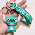 Miniatyrbillede 1 af 3: Lilo & Stitch Nøglering 3D-figur til børn - Sød pung, rygsæk, taske og bilhængsdekoration C