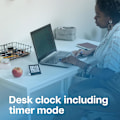 Miniatyrbild 2 av 2: Digital Klocka LCD Väckarklocka Vikbar - Bordsklocka med Temperatur- och Datumvisning - Digital Väckarklocka Batteridriven - Svart