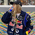 Miniatyrbild 1 av 5: Racingjacka Vintage, Bomberjacka Print, F1 Streetwearjacka Y2k XL