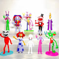 Miniatyrbild 5 av 5: Pack The Amazing Digital Circus Figures Set, Digital Circus Actionfigur Skräckseriefilm Karaktär Actionfigur Modell 7st