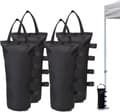 4-pack Sandsäckar Motviktsväskor Paviljong Motvikter Ballastväskor Cylindriska Sandsäckar Fasta Vindtäta Sandsäckar Ø15*50 Svart