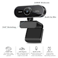 Miniatyrbillede 5 af 5: Webcam med mikrofon, Full HD 1080P Webcam videokamera til
