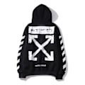 Pikkukuva 1 / 4: Raidallinen huppari Retro Arrows Off-white huppari takki Musta 2XL