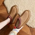 Miniatyrbillede 5 af 5: Platform Slippers Fleece Slippers SORT 40 Sort 40