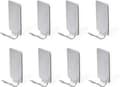 Väggmonterad klädhängare, rostfria klädkrokar, 8-pack, silver (lämplig för badrum)
