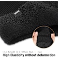 Miniatyrbilde 3 av 6: Vinterfleece Line Beanie med Øreklaff for Menn og Kvinner, Utendørs Varmt Termisk Strikket Hette Gray