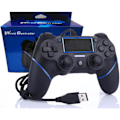 Miniatyrbillede 2 af 5: Kablet spilcontroller til PS-4/Pro/Slim/PC(Win7/8/10)/Laptop, USB-stik spilcontroller med vibration og skridsikker, ergonomisk