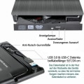 Miniatyrbillede 3 af 5: Ekstern CD DVD-drev USB 3.0 Type-C DVD-brænder (USB 3.0, USB Type-C, DVD 8x/CD 24x, ekstern, til Windows XP, Mac OS, Mac)