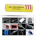 Miniatyrbild 4 av 4: 2 st 18650 3,7V Li-ion Uppladdningsbara Batterier 5000mAh Stor Kapacitet Gult Litiumjonbatteri
