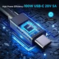 Miniatyrbillede 3 af 6: 3-meter USB-C til DC strømkabel - Type-C input DC 20V 5A cylindrisk stikkabel