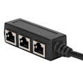Miniatyrbillede 3 af 5: RJ45 Ethernet Adapterkabel Forlængerfunktion 1 til 3 Porte Fremragende Forbindelse Splitter med 1m Kabel til Hjemmet
