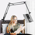Miniatyrbillede 1 af 5: Tablet holder til sengen, justerbar og foldbar med 360 graders rotation til iPhone, iPad, mobiltelefon, tablet
