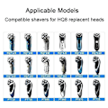 Miniatyrbilde 2 av 4: 3 stk. Erstatnings barberblader - Bladerstatning for Philips No-relco R-azor HQ8 Dual-Precisions