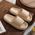 Miniatyrbillede 4 af 5: Dames Super Bløde Eva Tykke Platform Slides, Minimalistiske og Komfortable Indendørs Badeværelse Anti-Skrid