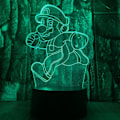 Pikkukuva 1 / 5: Piirretty Super Running Mario Bros -toimintahahmo 3D LED Optica