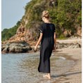 Miniatyrbilde 5 av 5: Kvinners Strandkjole i Bomull, Maxi, Elegant, Boho, Lang Dekke
