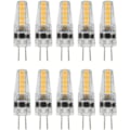 Miniatyrbilde 1 av 3: 10 stk G4 LED-pærer, 2W 3000K AC 12-24V Dimmbare pærer for lysekroner, taklamper, bordlamper, varm hvit